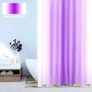 Vibrant Gradient Printed Waterproof Shower
Curtain with 12 Rings